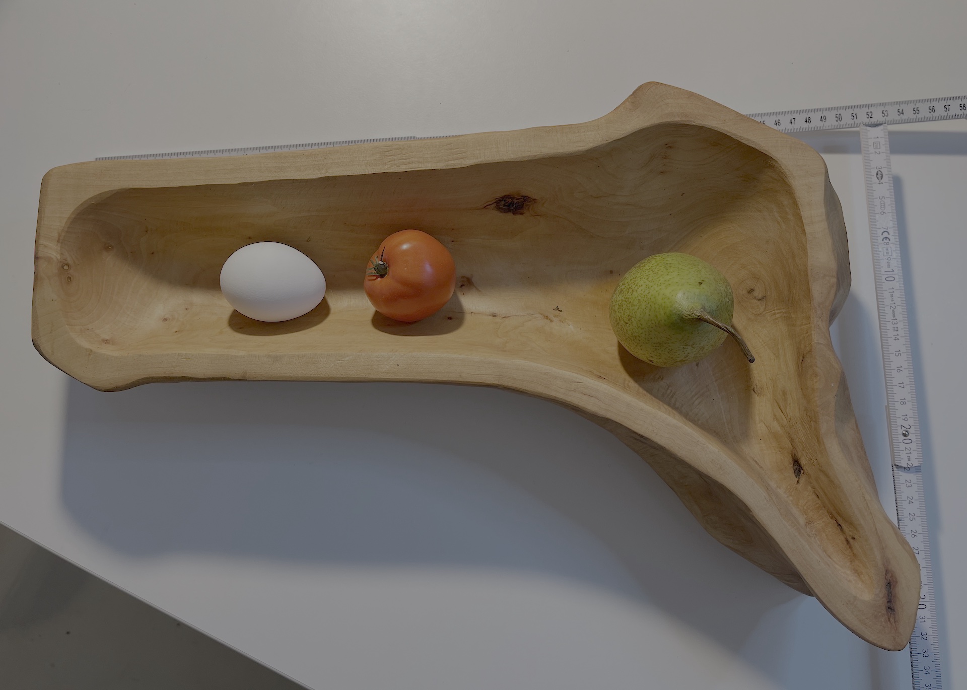 Gebogene Holzschale in Handarbeit gefertigt, Natur, Unikat aus Kirschholz