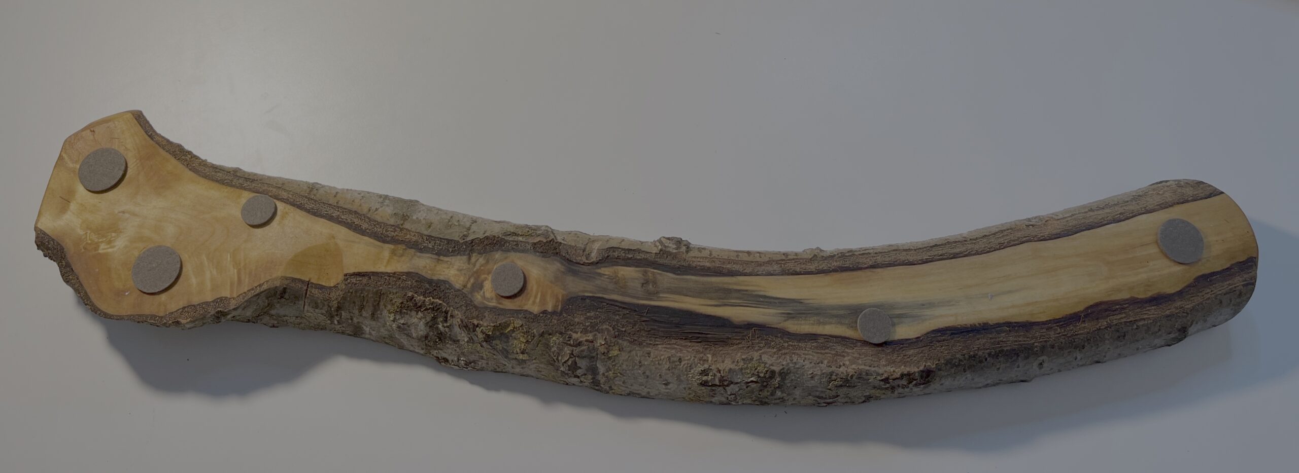 Langschale gebogen, in Handarbeit gefertigt, Natur, Unikat aus Birke