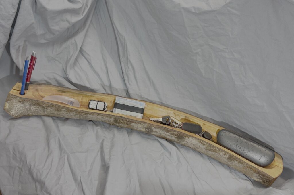 Langschale gebogen, in Handarbeit gefertigt, Natur, Unikat aus Birke