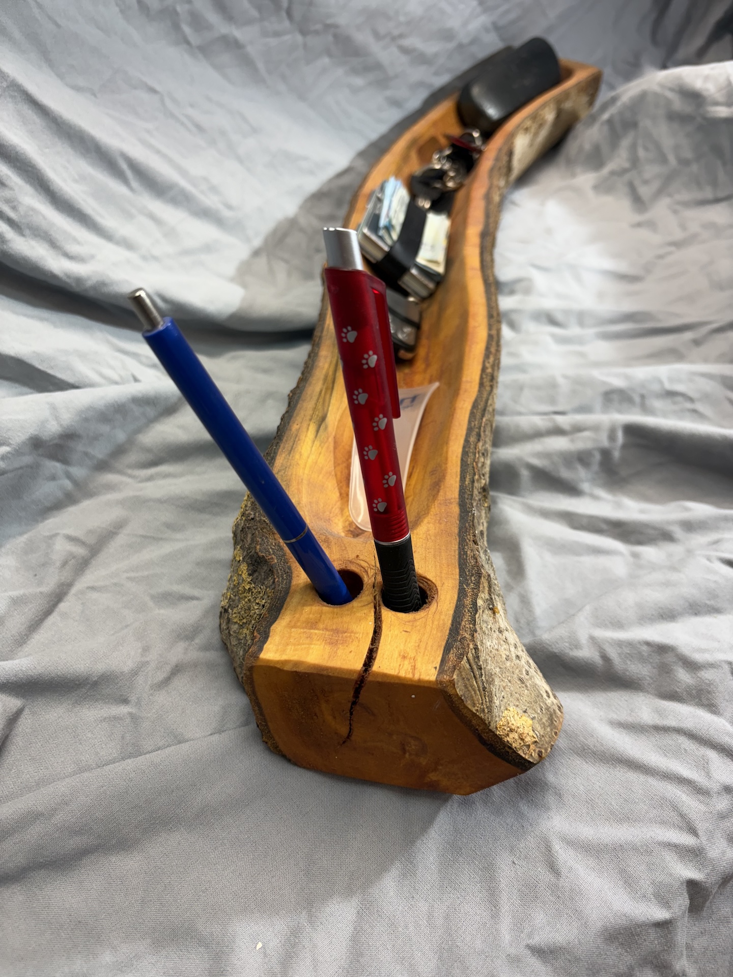 Langschale gebogen, in Handarbeit gefertigt, Natur, Unikat aus Birke